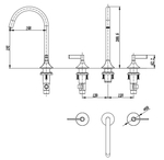 Смеситель для раковины RUBINELLI ELEGANZA RB-L2003MB