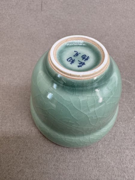 Чашка бирюза темная, колокол, керамика, 70мл