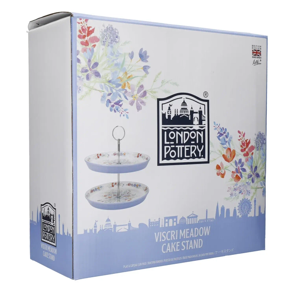 Kitchen Craft Поднос London Pottery 2 яруса 26 см луг