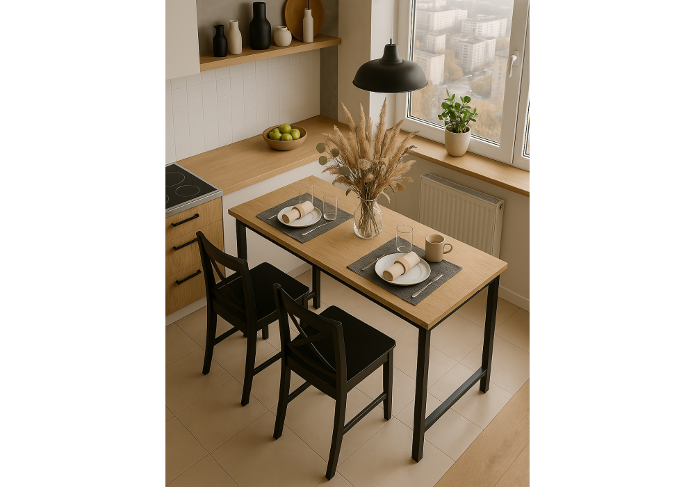 Обеденный стол Woodville Дилан Лофт 120х40х90 дуб крафт золотой