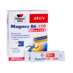 Doppelherz Aktiv Magnesium-B6 UltraFast - 20 пакетиков со вкусом лимона