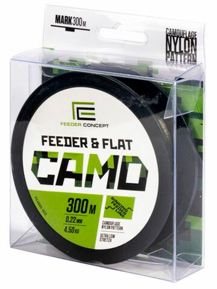 Леска монофильная Feeder Concept FEEDER&FLAT Camo 300м, 0.22мм