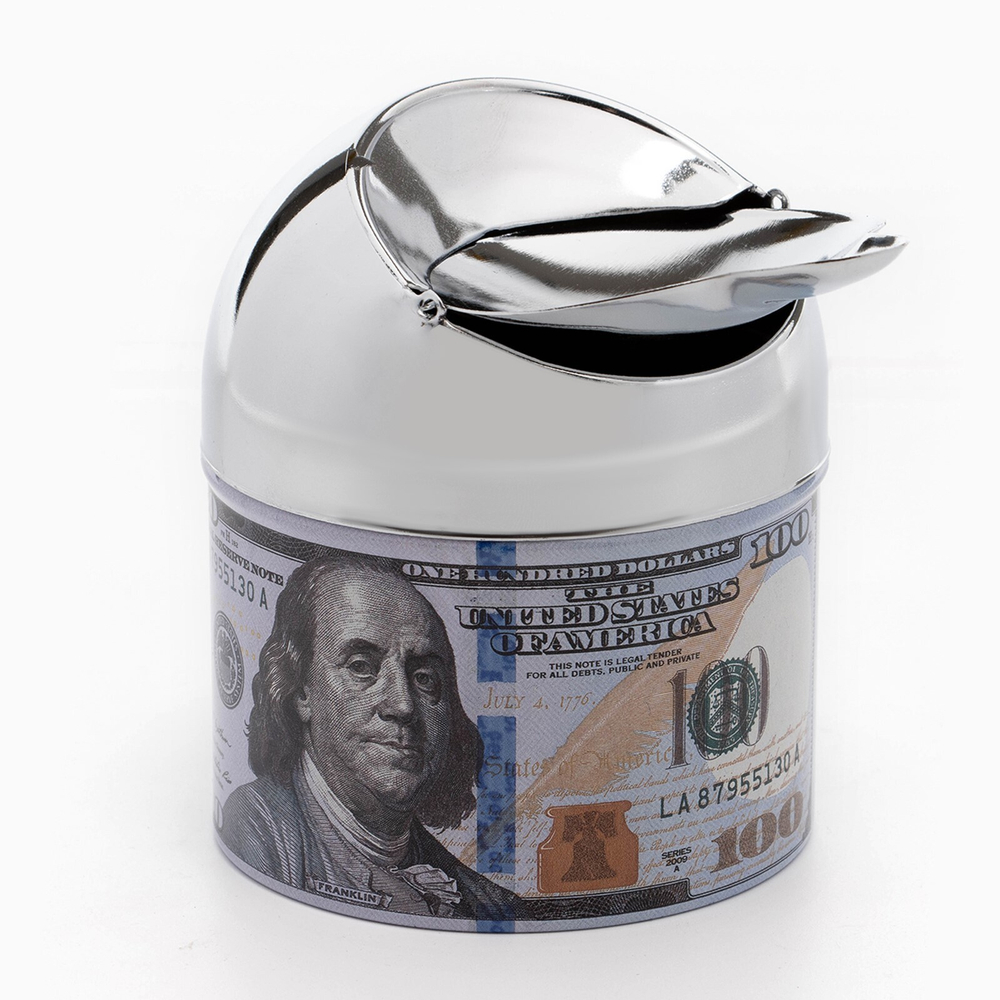 Пепельница бездымная "Доллар" 12х9см Ashtray 64E-60510