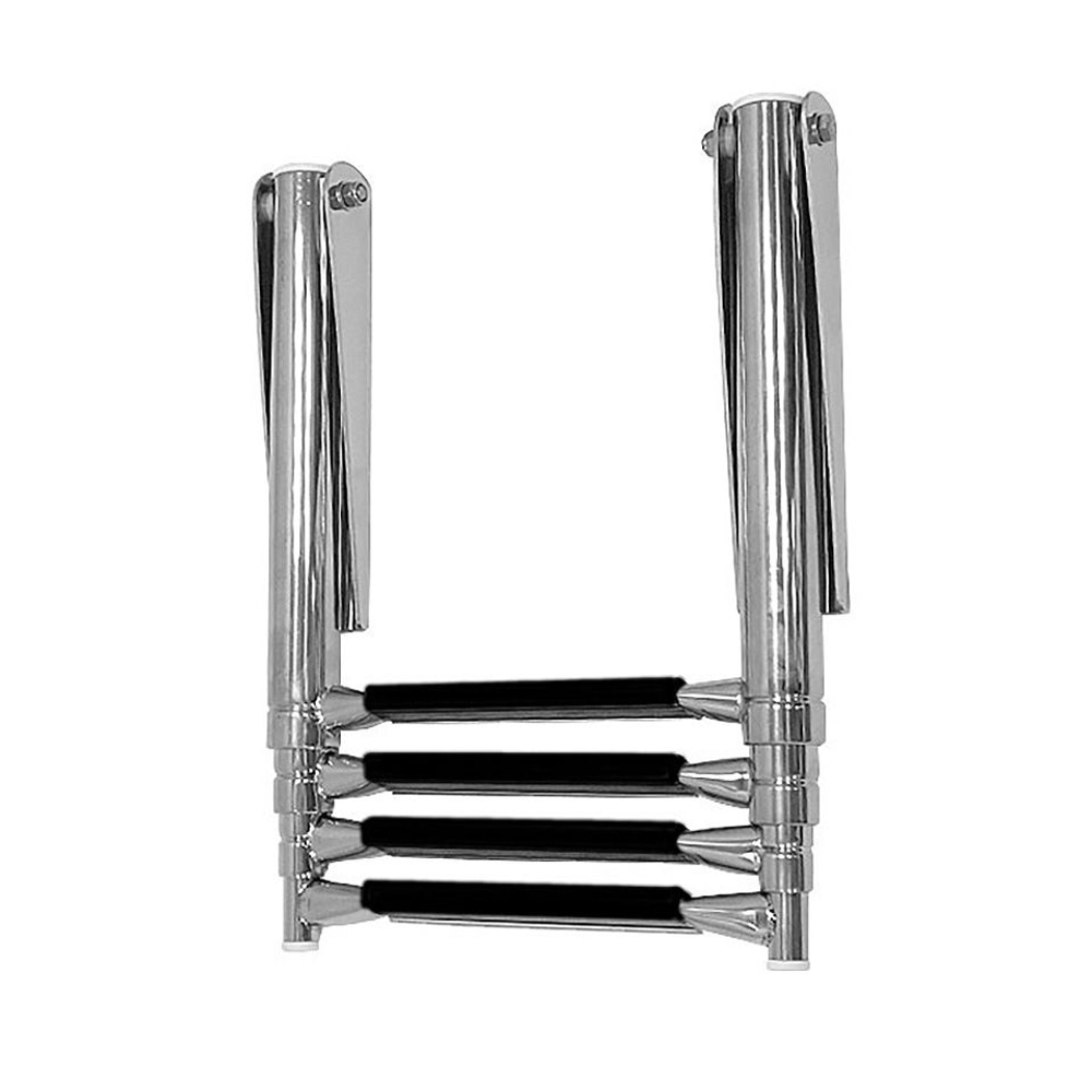 Трап телескопический складной, 4 черных ступени (ширина 320 мм.) AISI 316 (10269561)