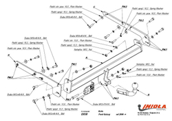 Фаркоп IMIOLA E.038 Ford Galaxy 2006-2015, Ford S-MAX 2006-2015(паспорт и сертификат в комплекте)(без электрики)