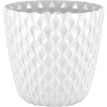Горшок для цветов InGreen Wave с дренажной сеткой и съемным поддоном 4,7л, D205мм белоснеж