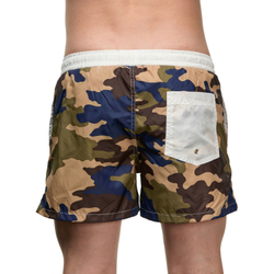 Мужские шорты коричневые с камуфляжным принтом Sesmik STORM MILITARY BROWN-BLUE