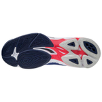 Mizuno Textile, Synthetic Leather Comfortable Slip Resistant, Abrasion Resistant, Breathable Mid top Volleyball Shoes