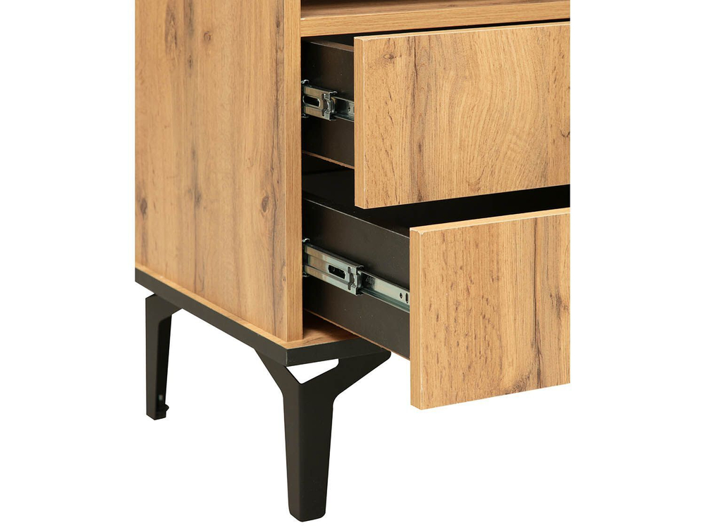 Модульная гостиная Либерти 1 (опора h150) Дуб вотан/Черный