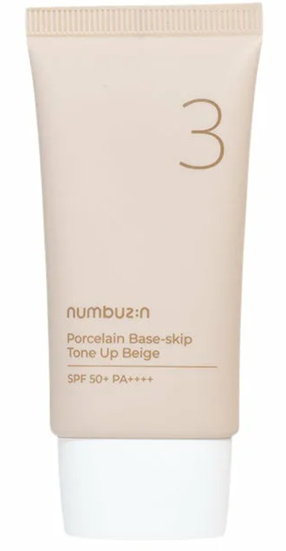 Numbuzin No.3 Porcelain Base-Skip Tone Up Beige солнцезащитный крем SPF50+ PA++++ 50мл