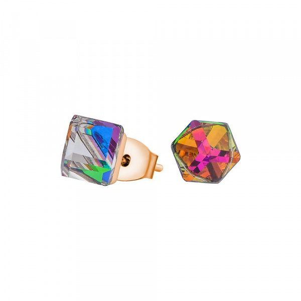 Серьги-пусеты Fiore Luna Crystal Vitrail Medium SWE1127/1 CVM RG