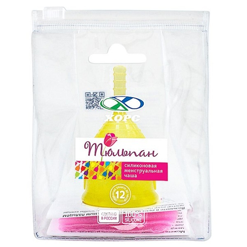 Желтая менструальная чаша размера L Тюльпан