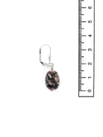 Серьги из родонита rose001-prbo