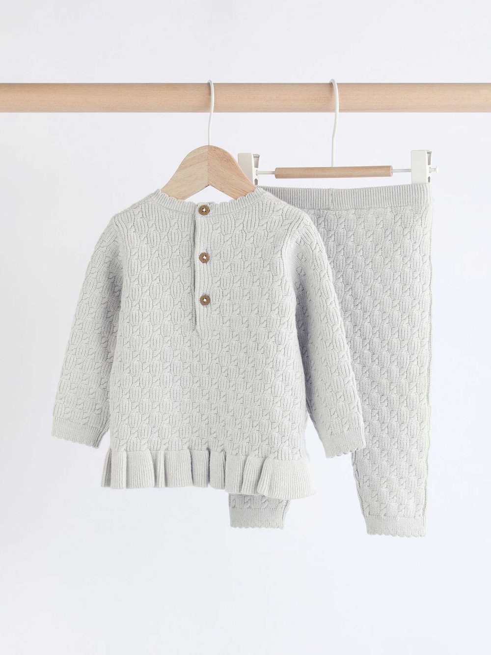 Вязаный джемпер и легенсы в комплекте для малышей Next Q94-934, Мятный