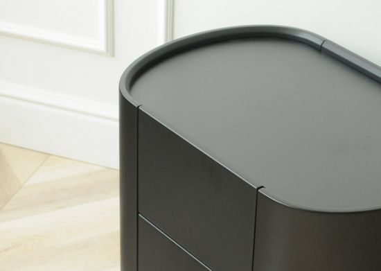 Тумба прикроватная Lagom 2 ящика ширина 60 см (черный)