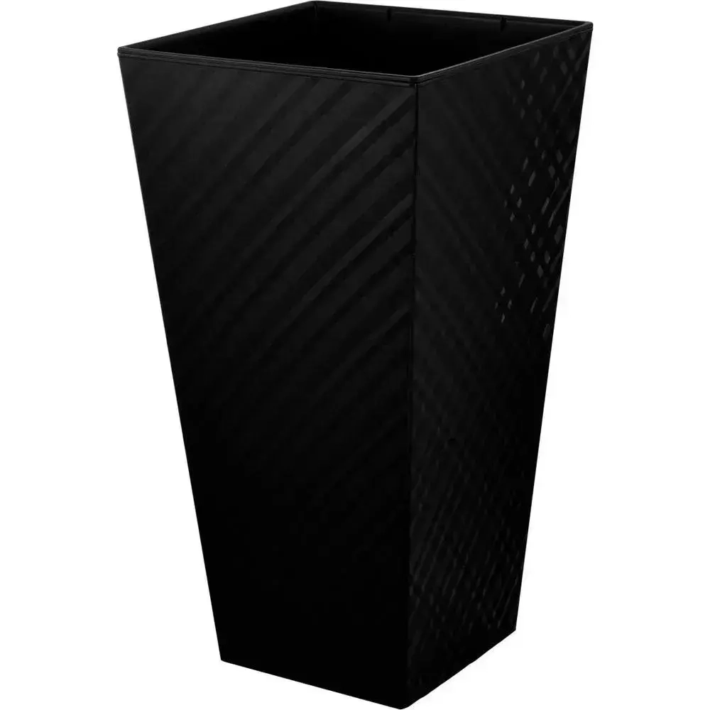 Горшок для цветов InGreen Manhattan CUBE 300х564мм 34л c дренаж. вставкой оникс