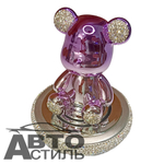 Ароматизатор-игрушка -на торпеду- Мишка - YC-14SPG серебисто-фиолетовый