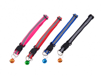 Ошейник WOGY д/собак RT-O 42/27х1.5см с колокольчиком, со светоотражающей полосой микс арт.10922-8662 Код270672