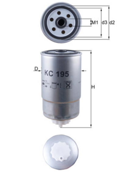 MAHLE - KC195-MAH - Fuel Filter