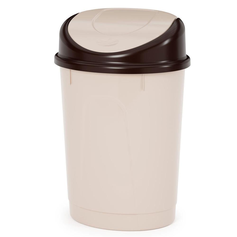 Контейнер для мусора 12л овальный (бежевый)