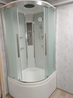 Душевая кабина AvaCan (АваКан) EM5080 с высоким поддоном, 80х80х220