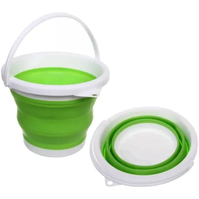Ведро складное круглое 5л 25х20см зеленое
