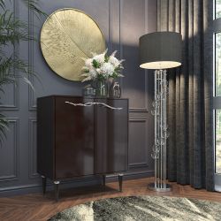 Комод Арт Колор Классик Сильвер с 2 полками Терпкий коричневый