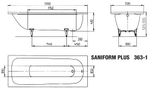 Стальная ванна 170х70 Kaldewei Saniform Plus 363-1 111800010001