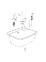 Пластиковая техническая раковина c коландером MAXIMUS GREY PLUS