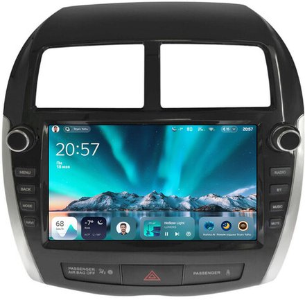 Магнитола для Mitsubishi ASX 2010-2016, Peugeot 4008, Citroen C4 Aircross (рамка с крутилками и кнопками) - Teyes CC4 монитор 9.2" 2K QLED на Android 14, Snapdragon 680, DSP, CarPlay, 4G SIM-слот