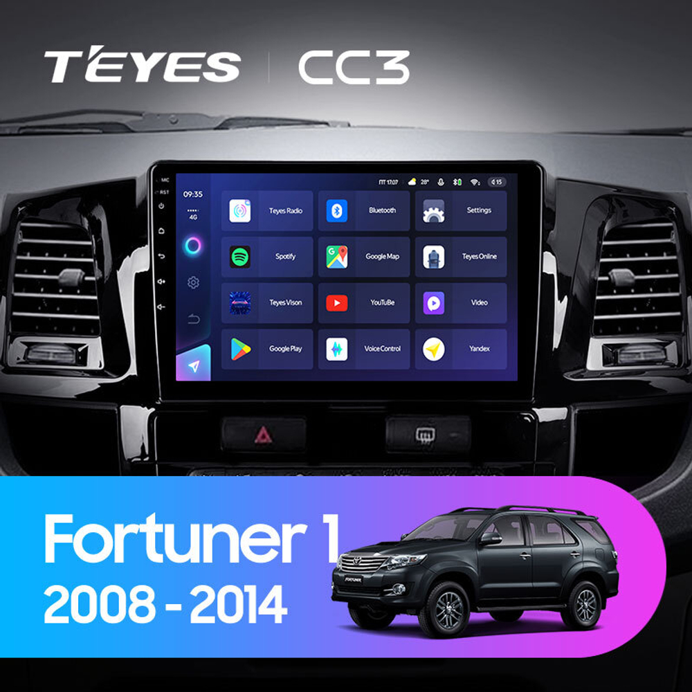 Teyes CC3 9" для Toyota Fortuner 2008-2014
