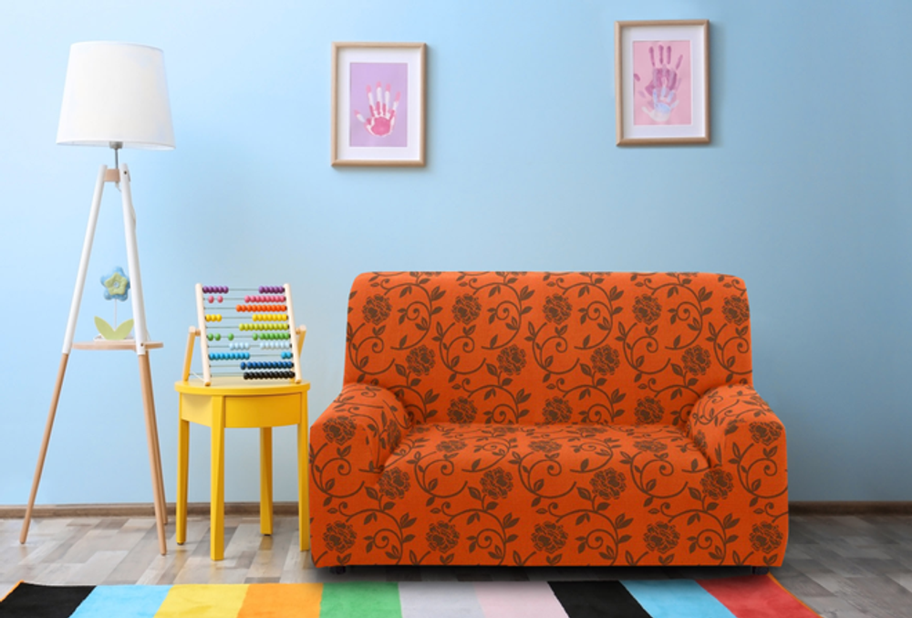 Чехол на 2-х местный диван Акапулько, цвет Нарания