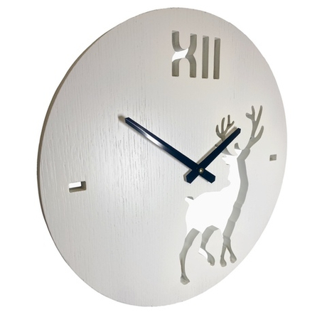 Настенные часы CL-40-1,3-White-Deer Белый олень Castita