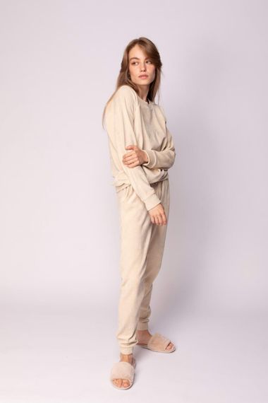 Лорен (беж) ХL Костюм велюровый