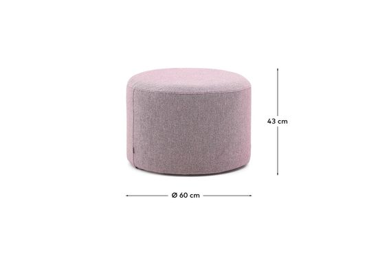 Пуф Kaeli фиолетовый со съемным чехлом Ø60 см
