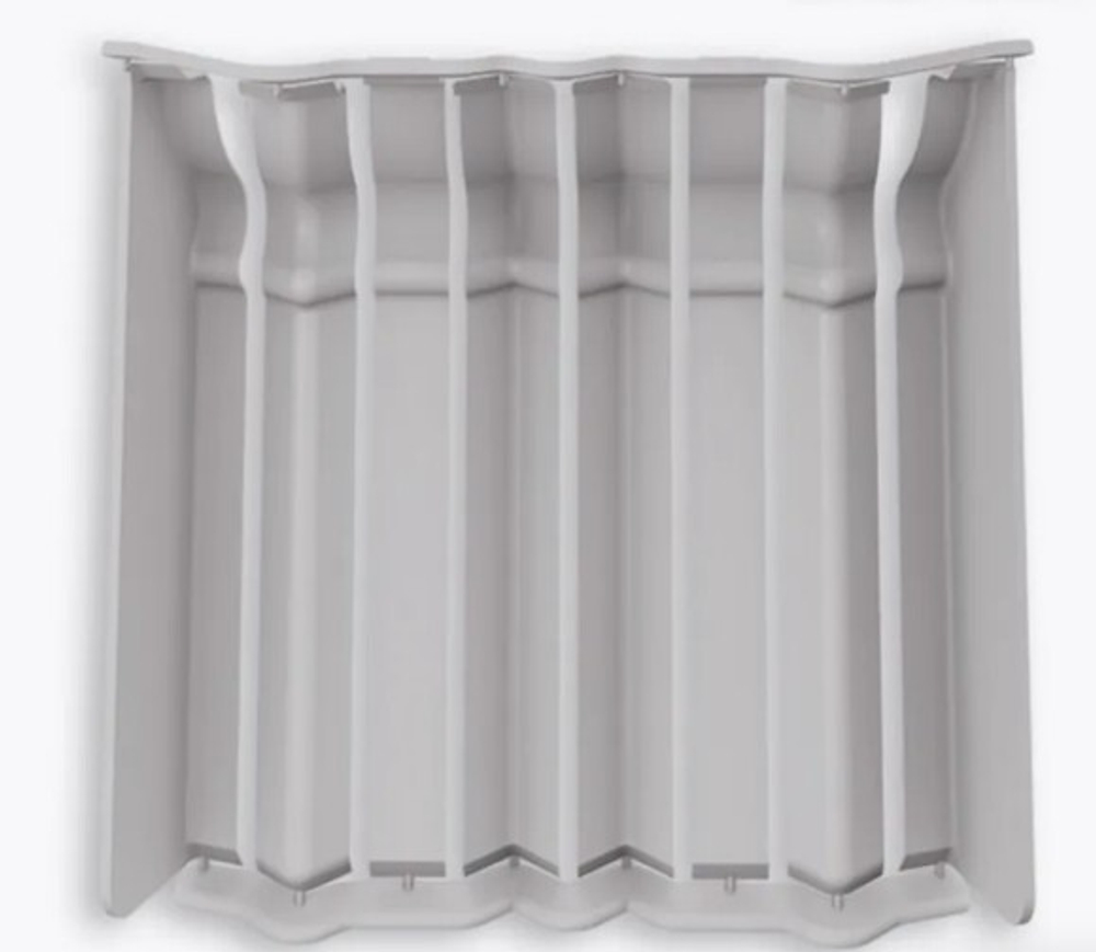 Накладки для плинтуса Идеал Дюра напольный фигурный 80мм 002 Светло-серый (2 набора из 8 элементов) во флоупаке