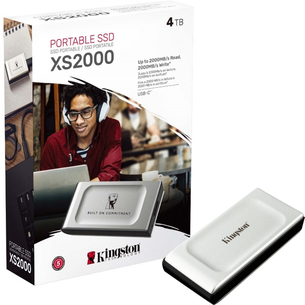 Твердотельный накопитель Kingston External SSD XS2000 BOC 4Tb USB 3.2 Gen 2x2 R2000/W2000 MB/s (SXS2000/4000GA)