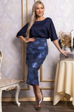 Юбка миди Ялта (синяя) Ю14841-10М LT Collection