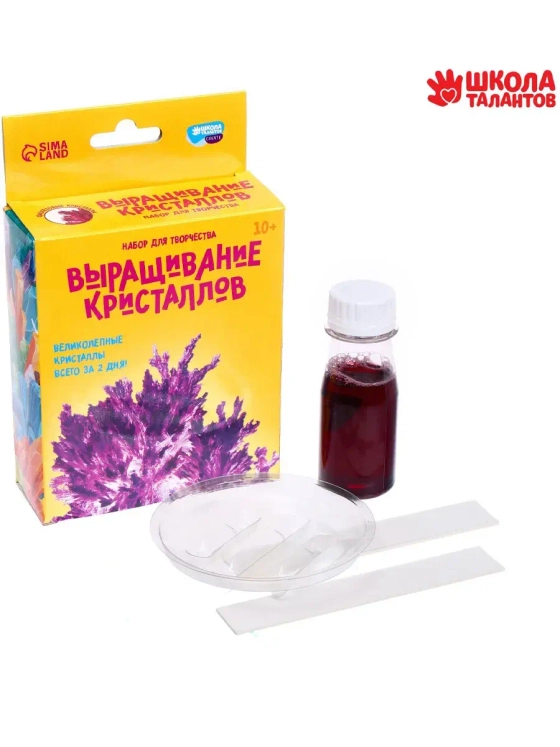 Набор для опытов Выращивание кристаллов фиолетовый