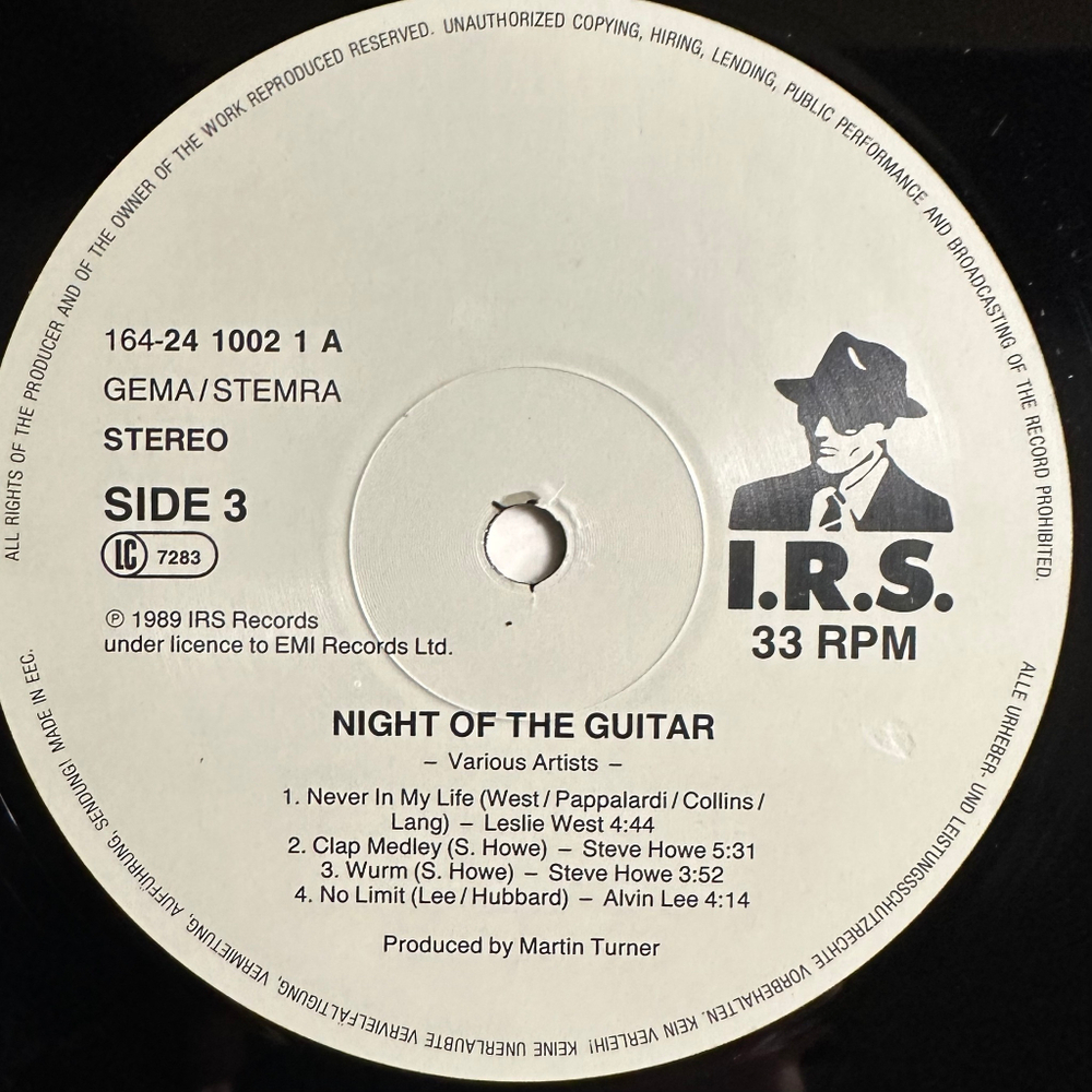 Сборник Night Of The Guitar Live! 2LP (Европа 1989г.)