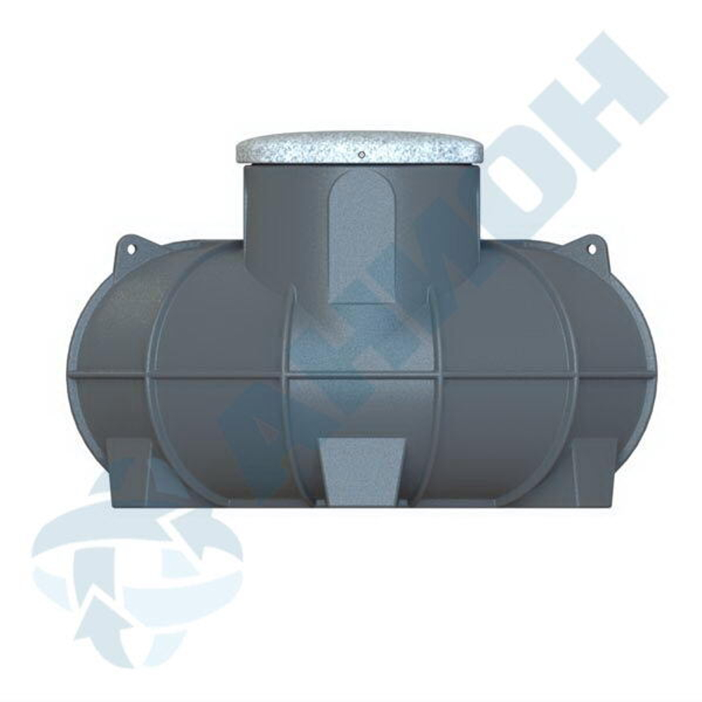 Резервуар О-образный 2000 л для подземного хранения жидкостей Анион 2000 л. горизонтальный (2650x1760x1120см;черный) - арт.559482