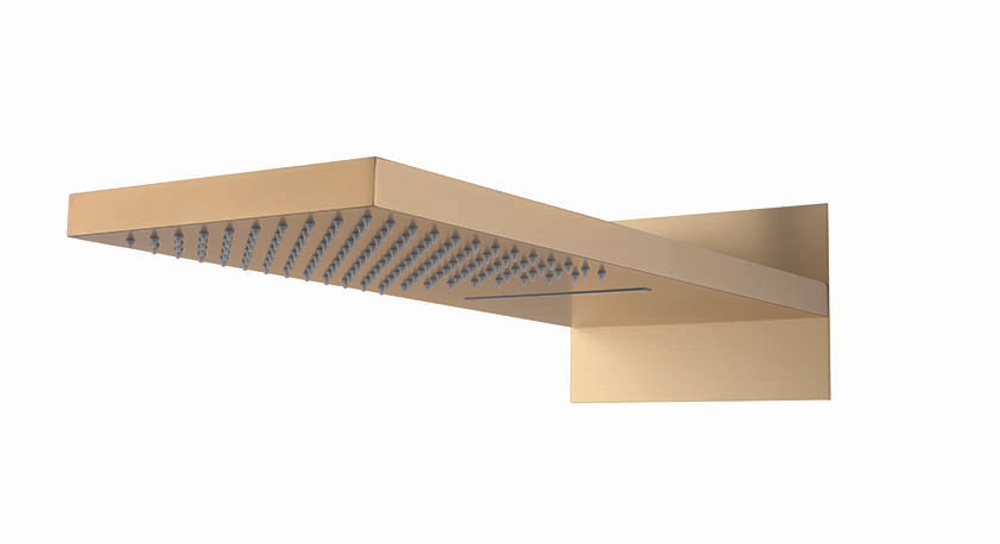 Лейка верхняя FUSION Mat Gold c каскадом