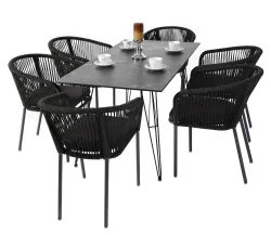 "Милан" обеденная группа на 6 персон, цвет темный