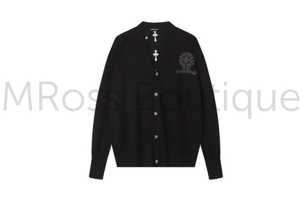 Кардиган Chrome Hearts черного цвета