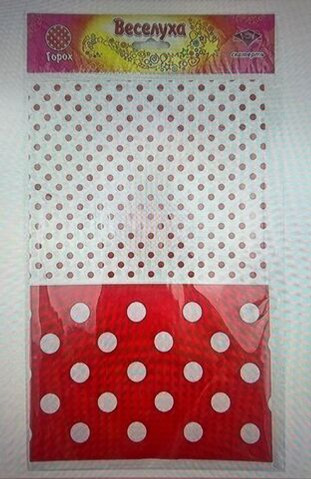 Скатерть горох былей на красном мелкий и крупный 108*108см.