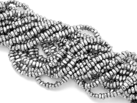 Нить гематитовых бусин, галтовка 5-6мм