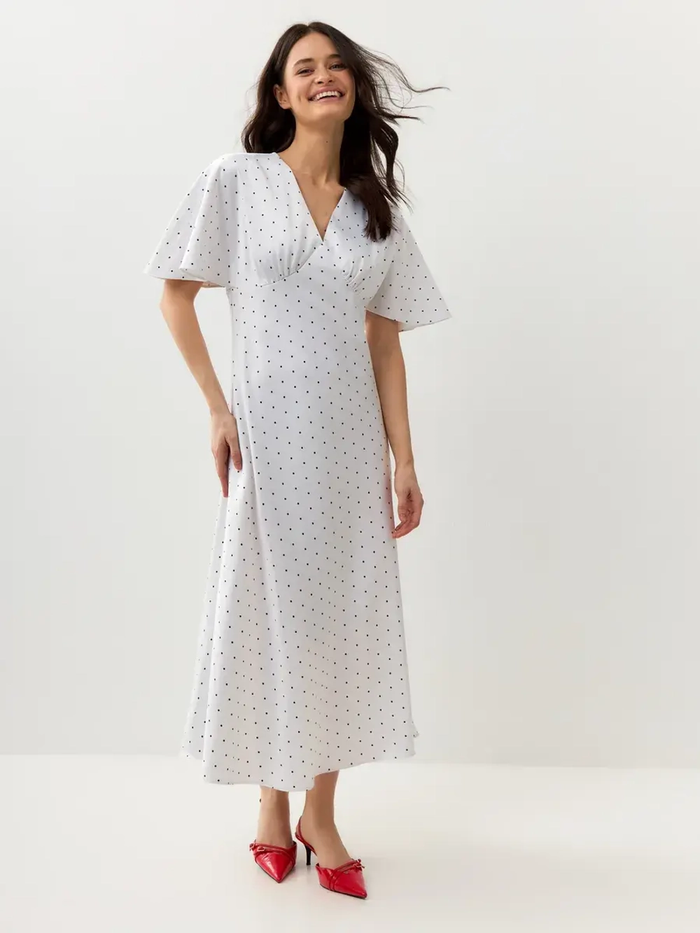 Платье комбинация шелковое с крылышками