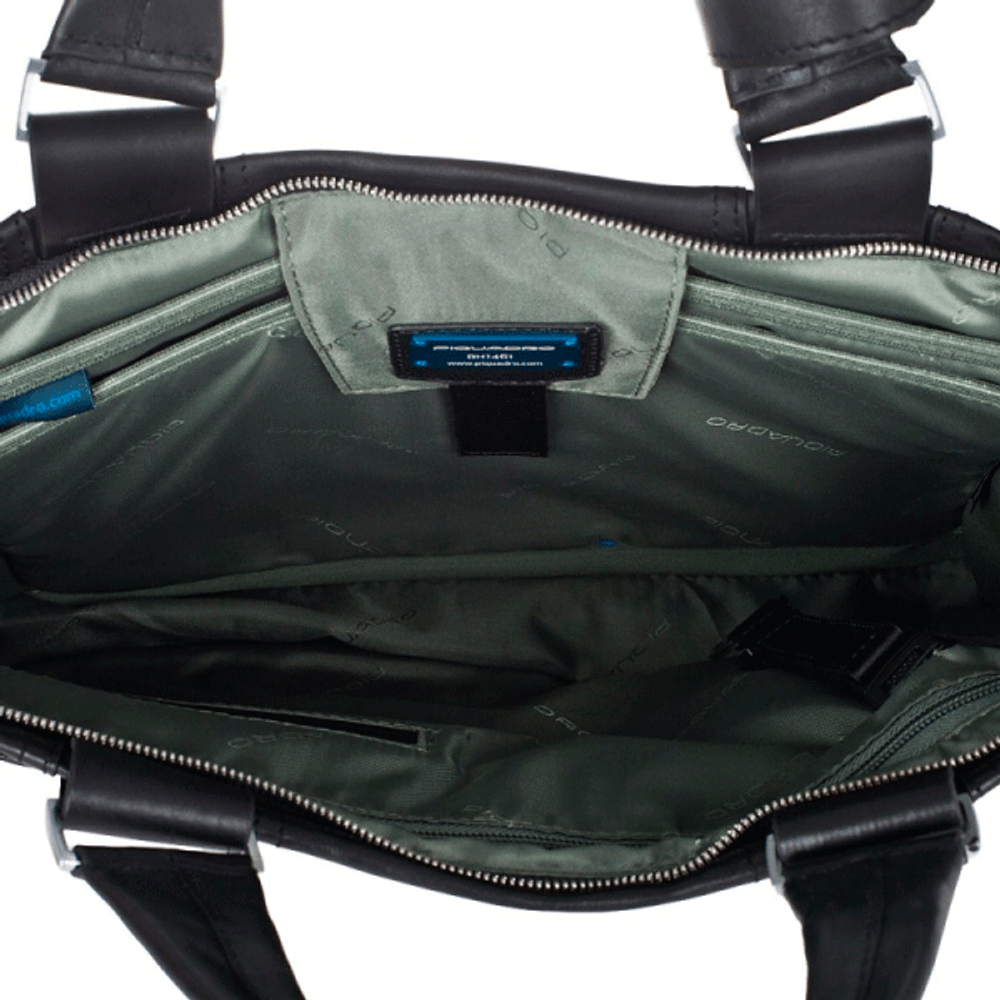 Сумка мужская Piquadro Link черная кожа и ткань (CA1618LK/N)