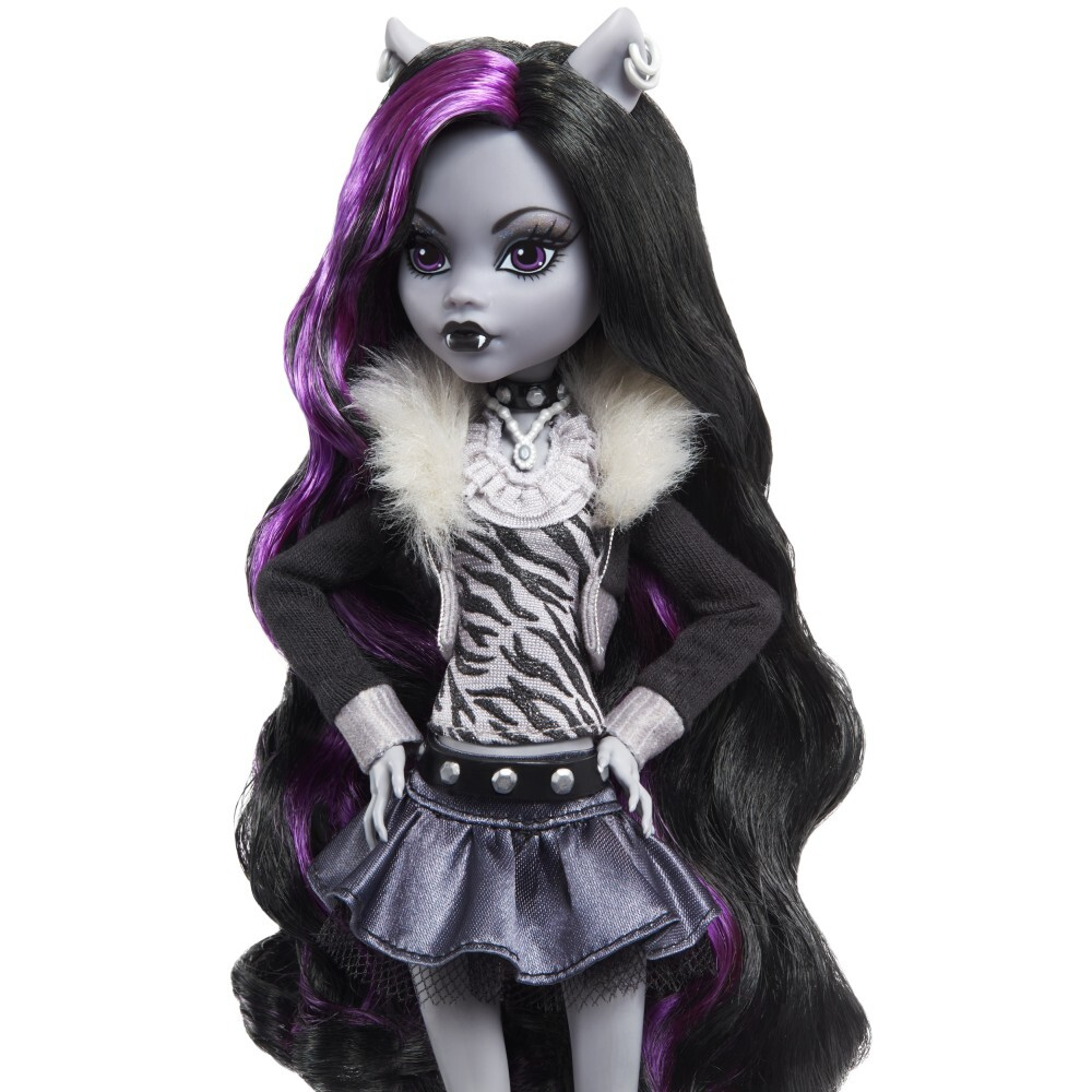Monster High - Clawdeen Wolf Black & White коллекционная кукла Reel Drama Scary Séance HKN28