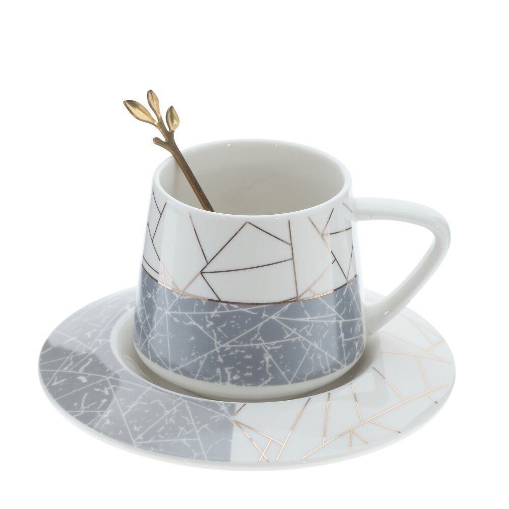 GAEM Кружка с блюдцем и ложкой, 200 мл, L15 W15 H8 см, 3в.